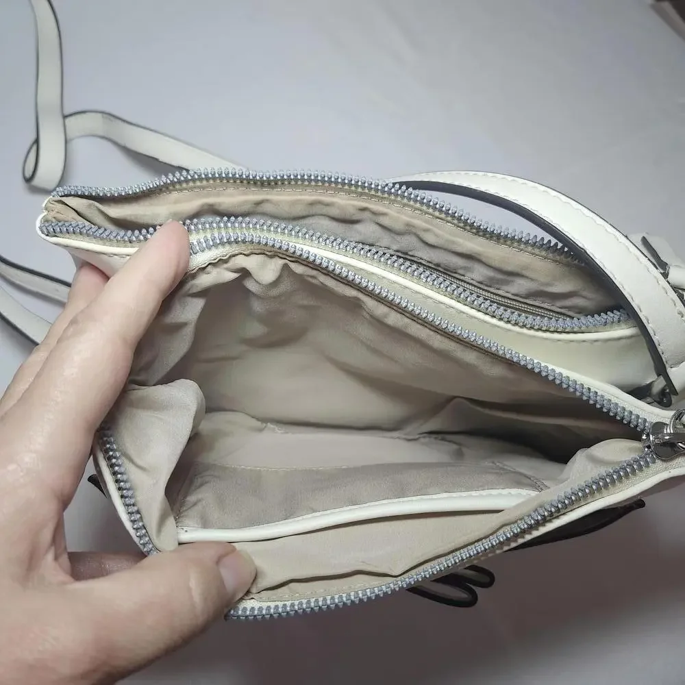 Nine West Womens Crossbody Bag White Classic